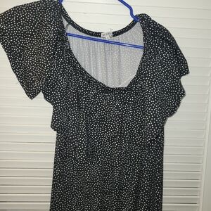 My Michelle Black and White Polka Dot Dress
